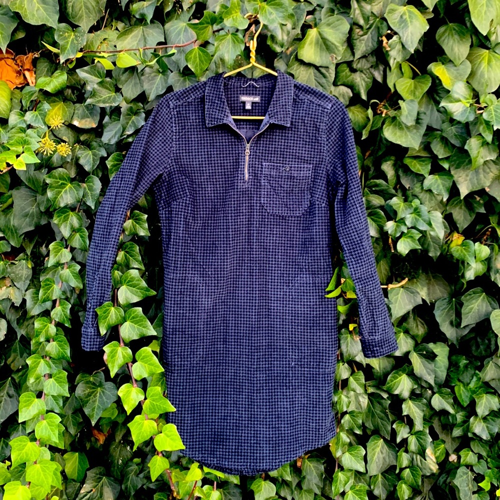 Toad & Co Houndstooth Corduroy popover Tunic Dress